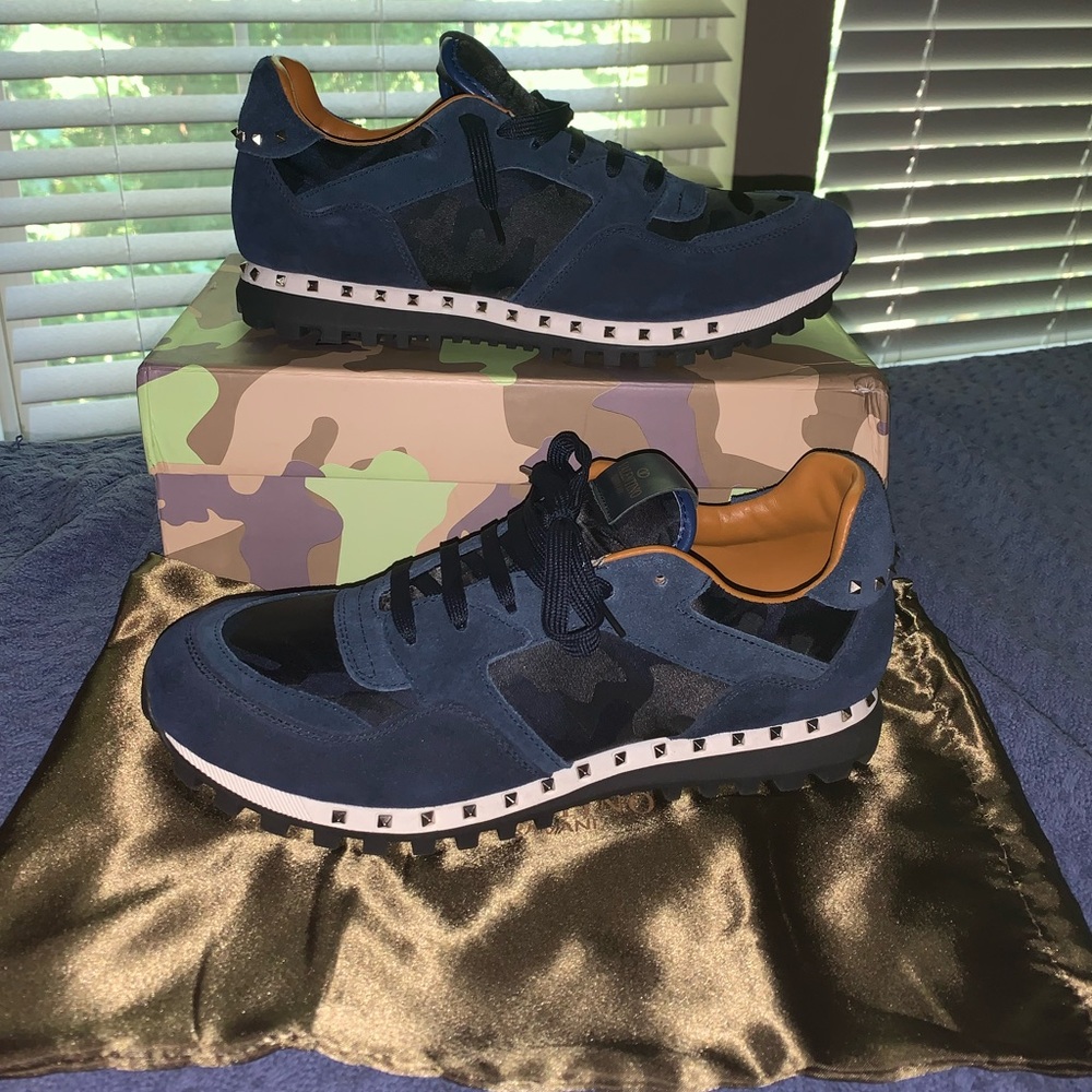 Valentino Garavani Studded Camo Trainers